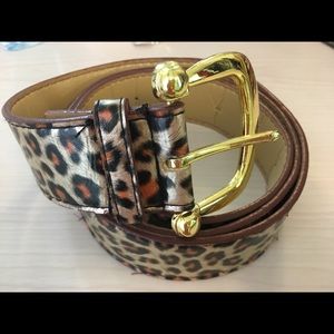 Leopard golden XL belt